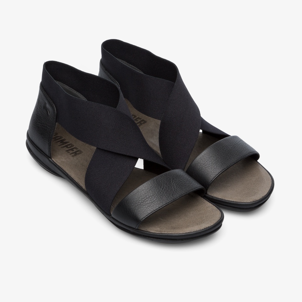 Sandalias Camper Right Mujer - Negras | Camper Online + 5931SUJRC